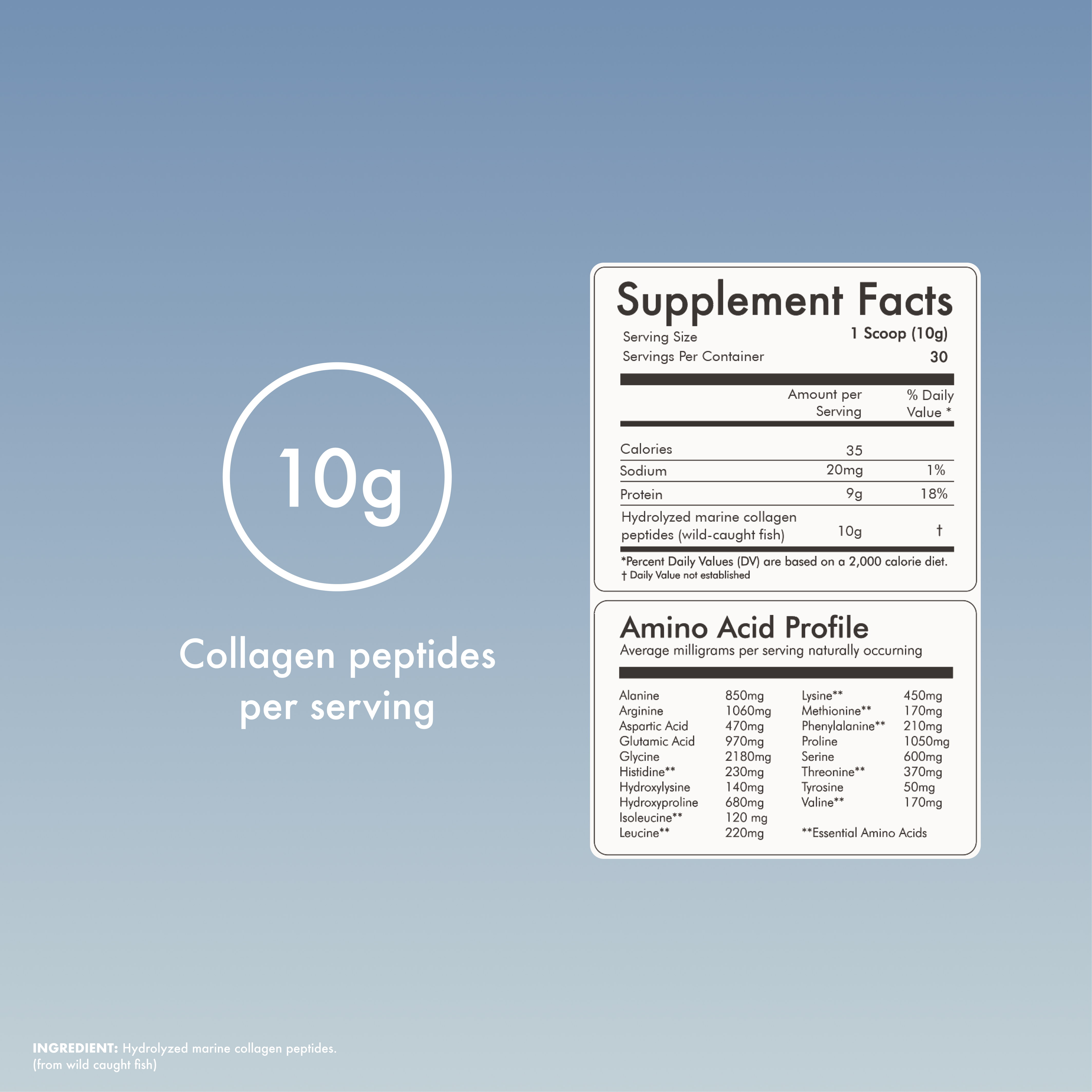 Wild-Caught Collagen Peptides – Type I, II, III, IV