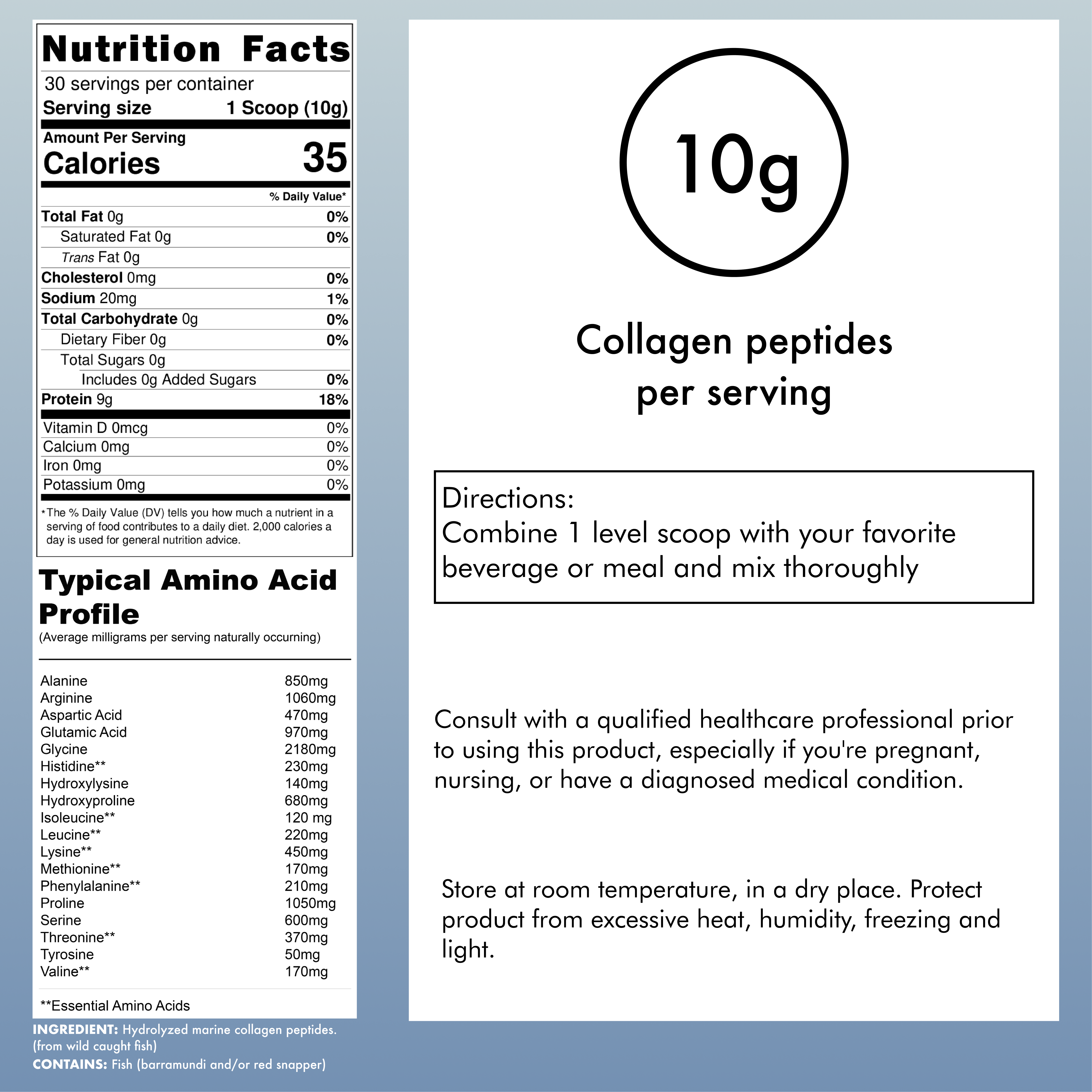 Wild-Caught Collagen Peptides – Type I, II, III, IV